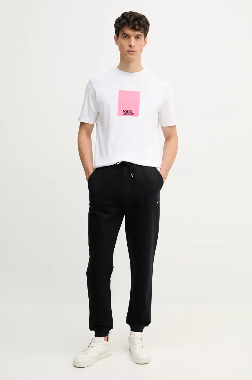 Спортивные штаны Karl Lagerfeld мужские цвет чёрный однотонные A1M44014 Спортивные штаны Karl Lagerfeld мужские цвет чёрный однотонные A1M44014