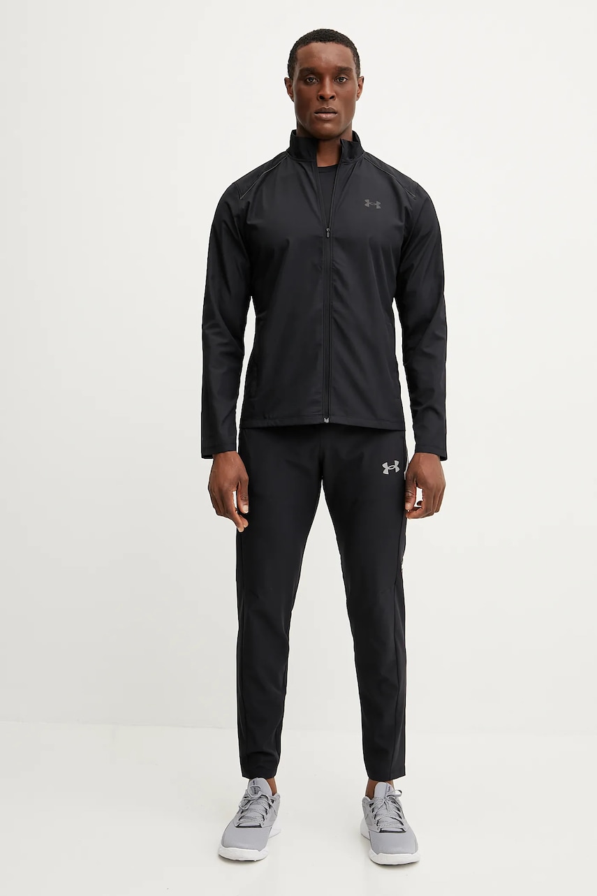 Тренировочные брюки Under Armour Woven Utility цвет чёрный однотонные 1389256 Тренировочные брюки Under Armour Woven Utility цвет чёрный однотонные 1389256