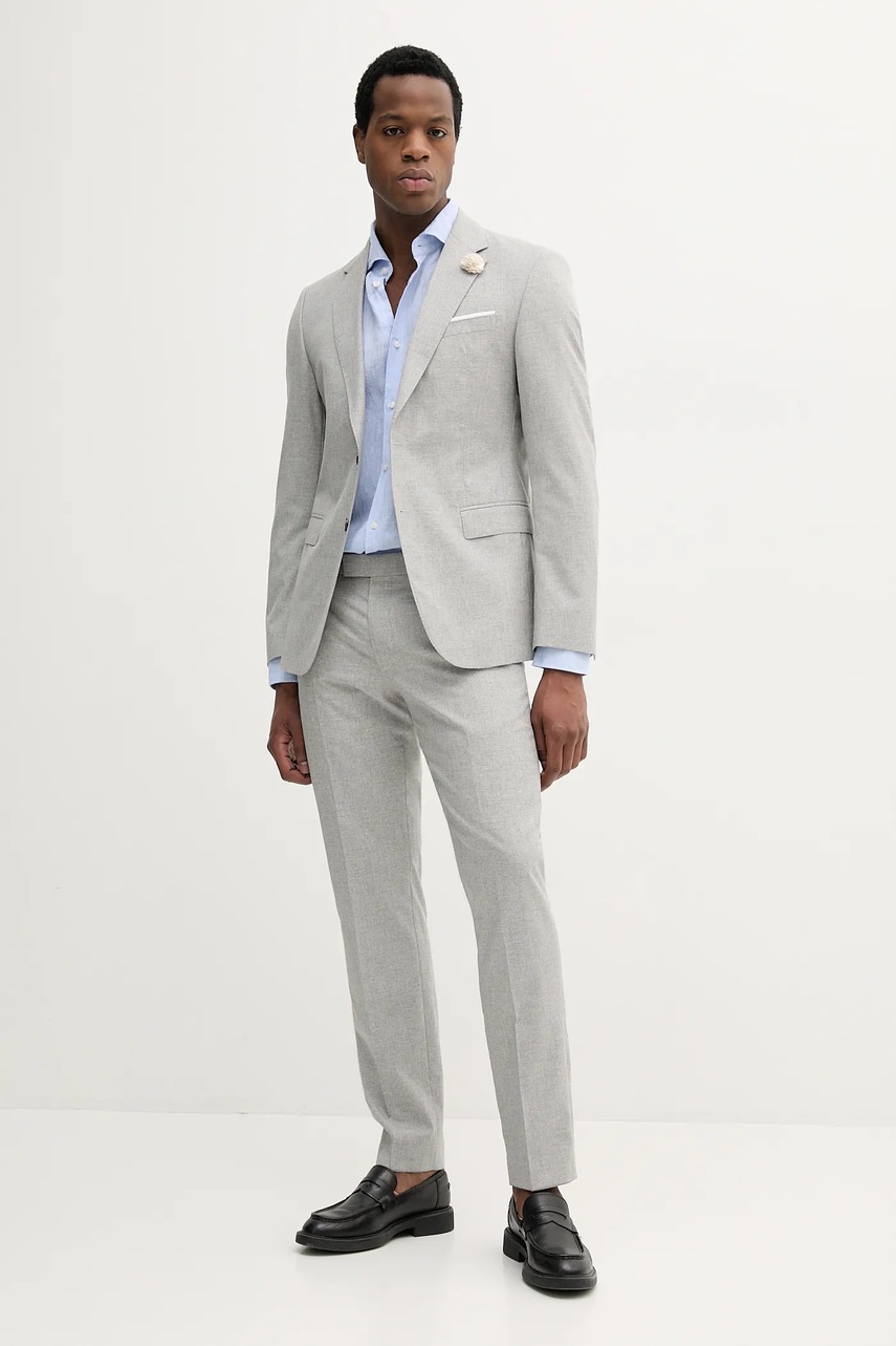 Шерстяные брюки Joop! мужские цвет серый фасон chinos 30046591 Шерстяные брюки Joop! мужские цвет серый фасон chinos 30046591