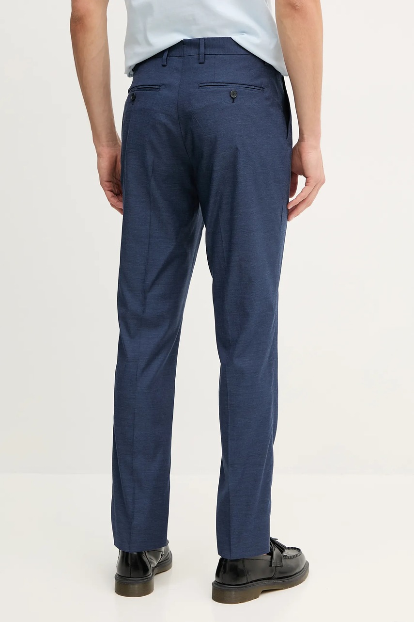 Μάλλινο παντελόνι Tommy Hilfiger χρώμα: ναυτικό μπλε, SQTHL7534.SQTH402 φωτογραφία
