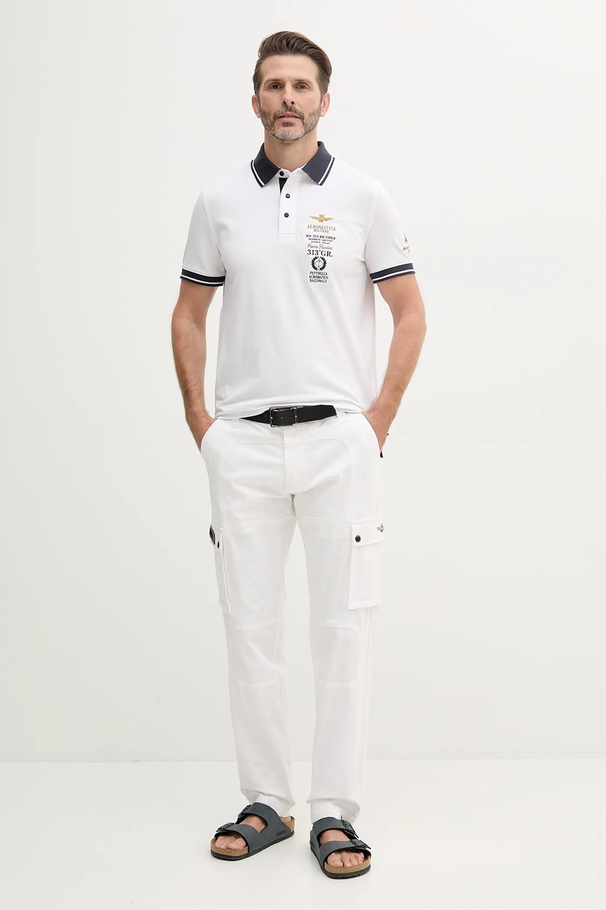 Брюки Aeronautica Militare цвет белый прямая PA1665CT3534