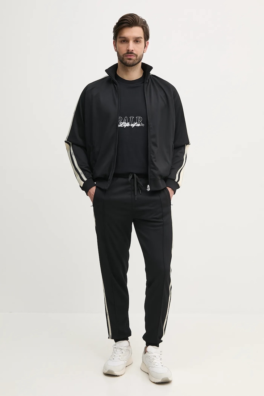 Спортивные штаны BALR. мужские цвет чёрный с аппликацией B1411.1131 Спортивные штаны BALR. мужские цвет чёрный с аппликацией B1411.1131