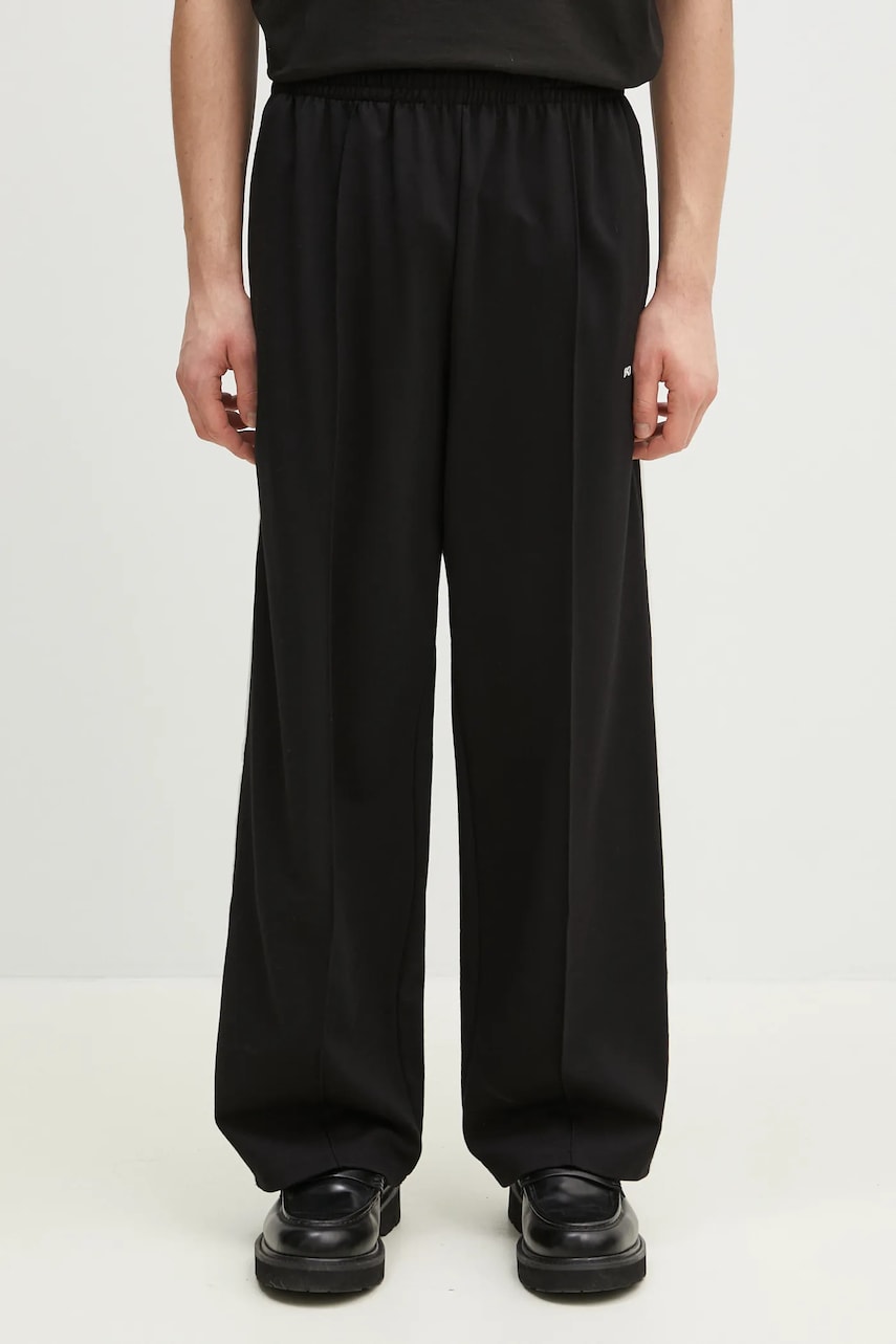MKI MIYUKI ZOKU pantaloni de trening Wide Fit Poly Track Pants barbati, culoarea negru, cu imprimeu, WIDE.FIT.POLY.TRACK.PAN MKI MIYUKI ZOKU pantaloni de trening Wide Fit Poly Track Pants barbati, culoarea negru, cu imprimeu, WIDE.FIT.POLY.TRACK.PAN