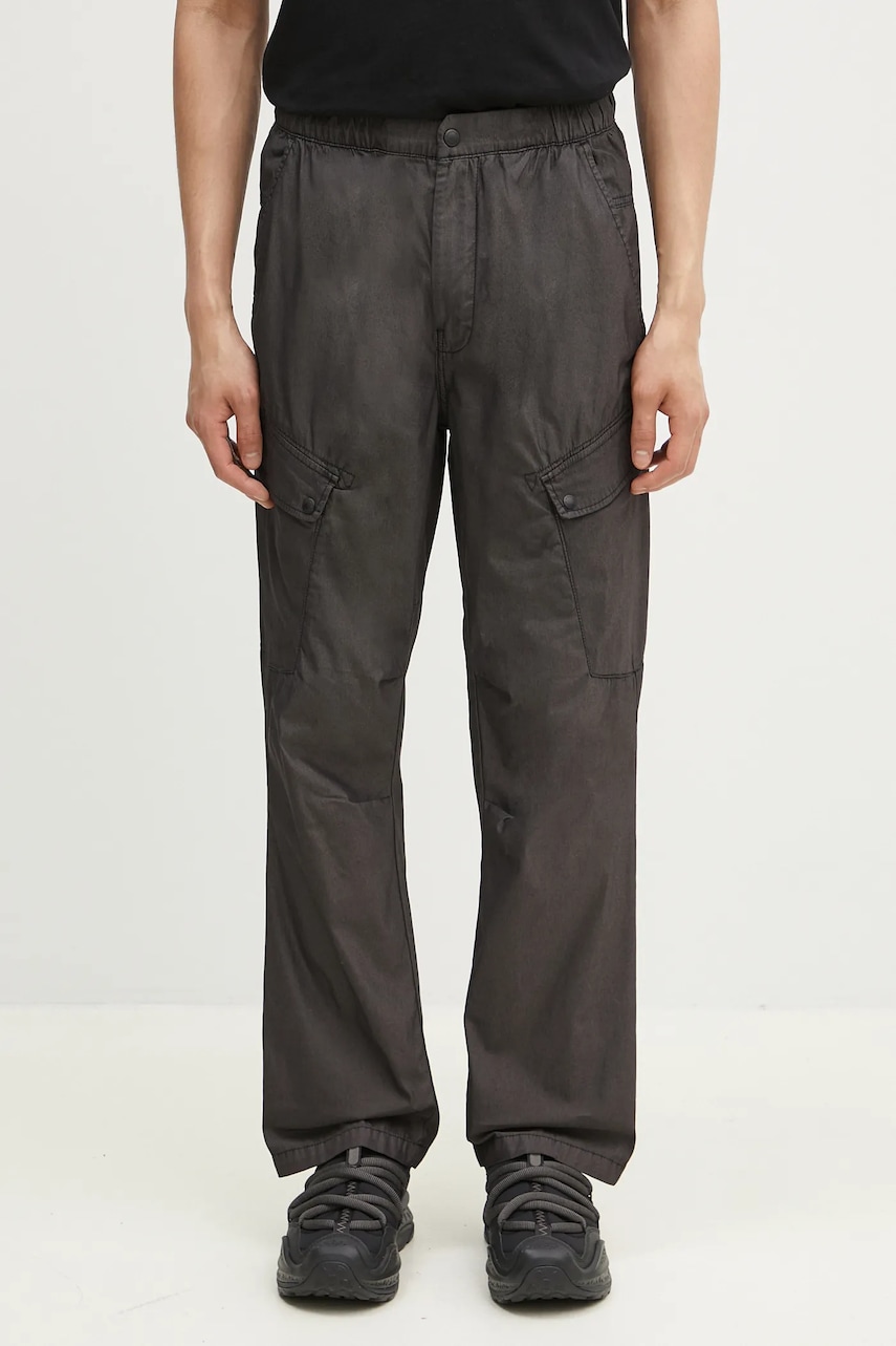 Napapijri pantaloni M-Senio Cargo bărbați, culoarea negru, NP0A4IDV9411