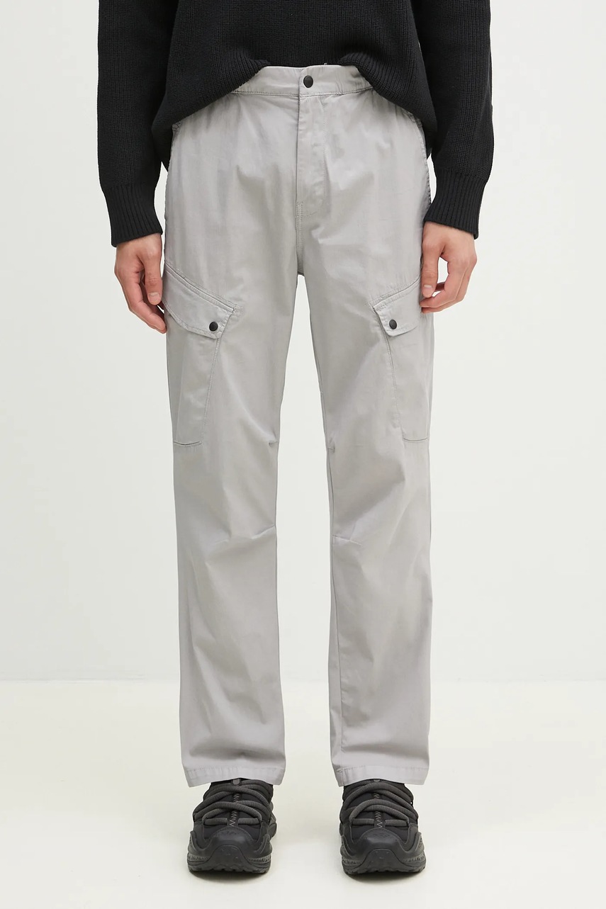 Napapijri pantaloni M-Senio Cargo bărbați, culoarea gri, NP0A4IDVH621