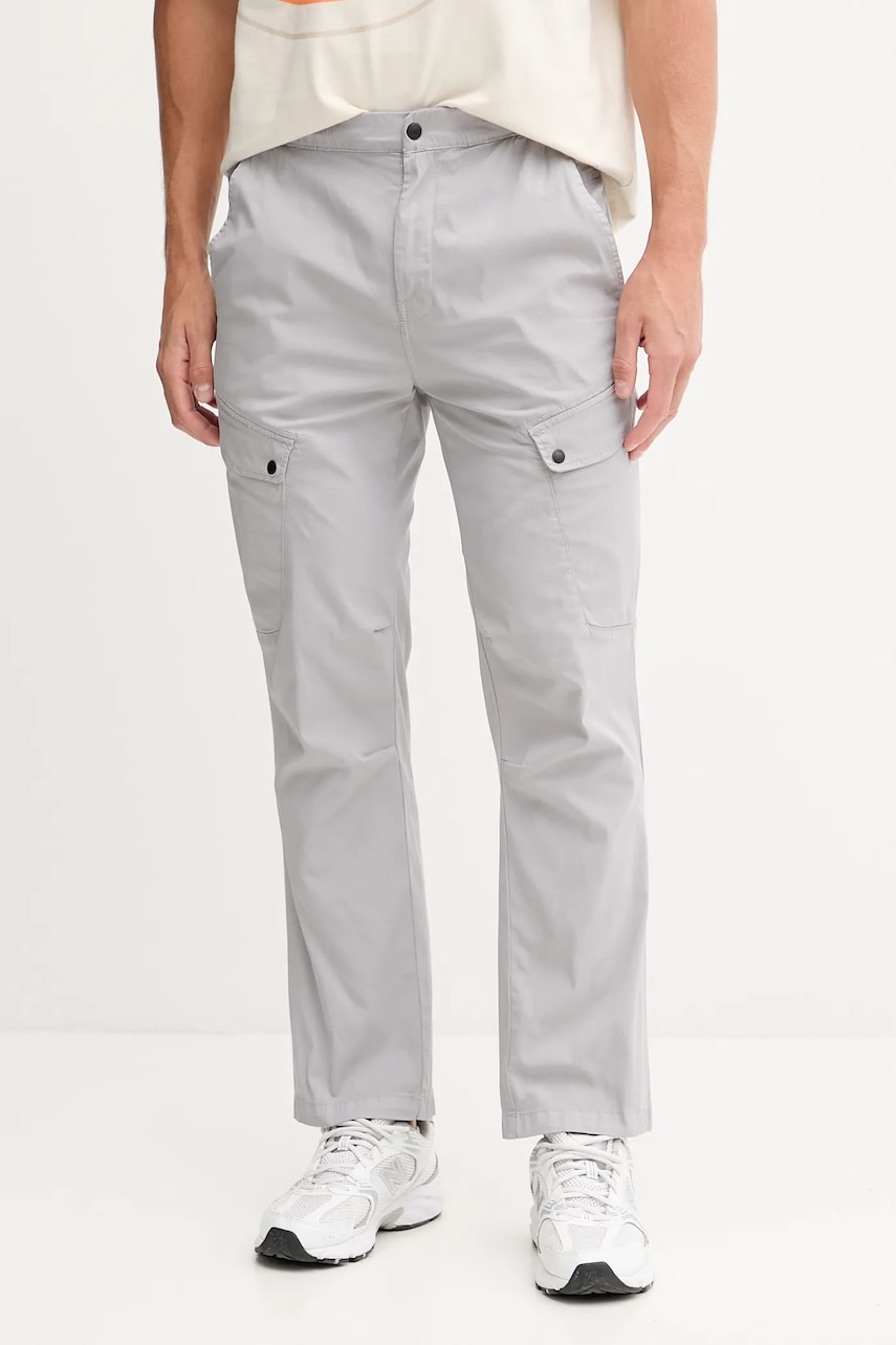 Napapijri pantaloni M-Senio Cargo bărbați, culoarea gri, NP0A4IDVH621
