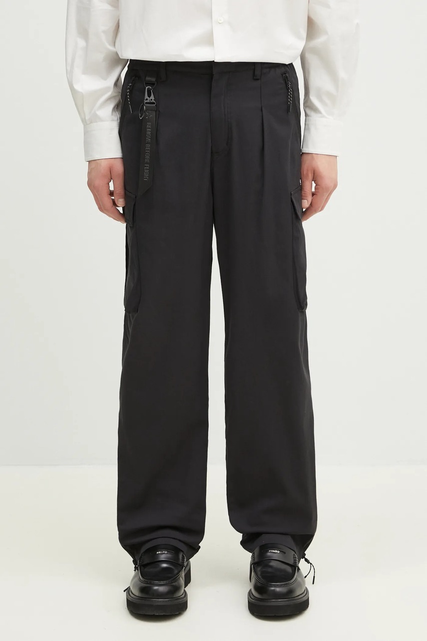 Kalhoty Alpha Industries Utility Cargo Pant pánské, černá barva, jednoduché, 756201.03