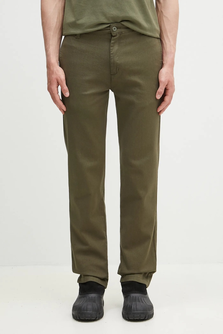 Kalhoty Alpha Industries Alpha Chino Pant pánské, zelená barva, jednoduché, 146203.142