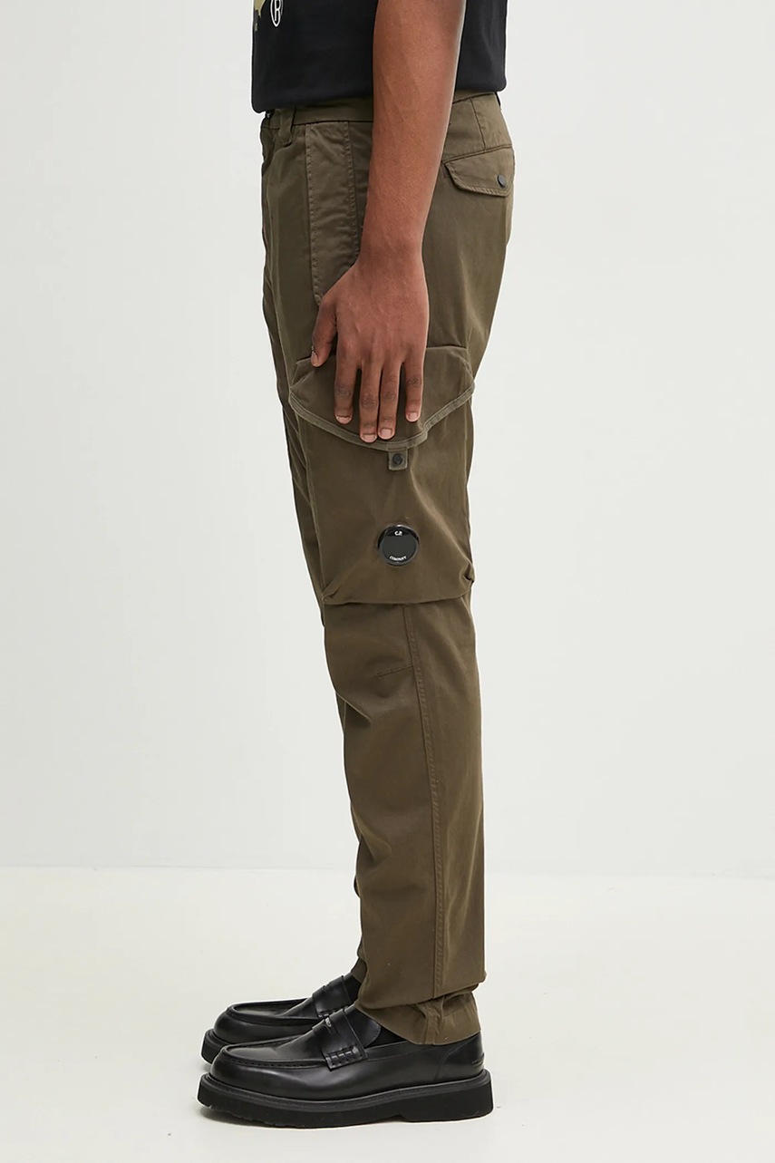 Брюки C.P. Company мужские цвет зелёный прямые 18CMPA058A005694G.