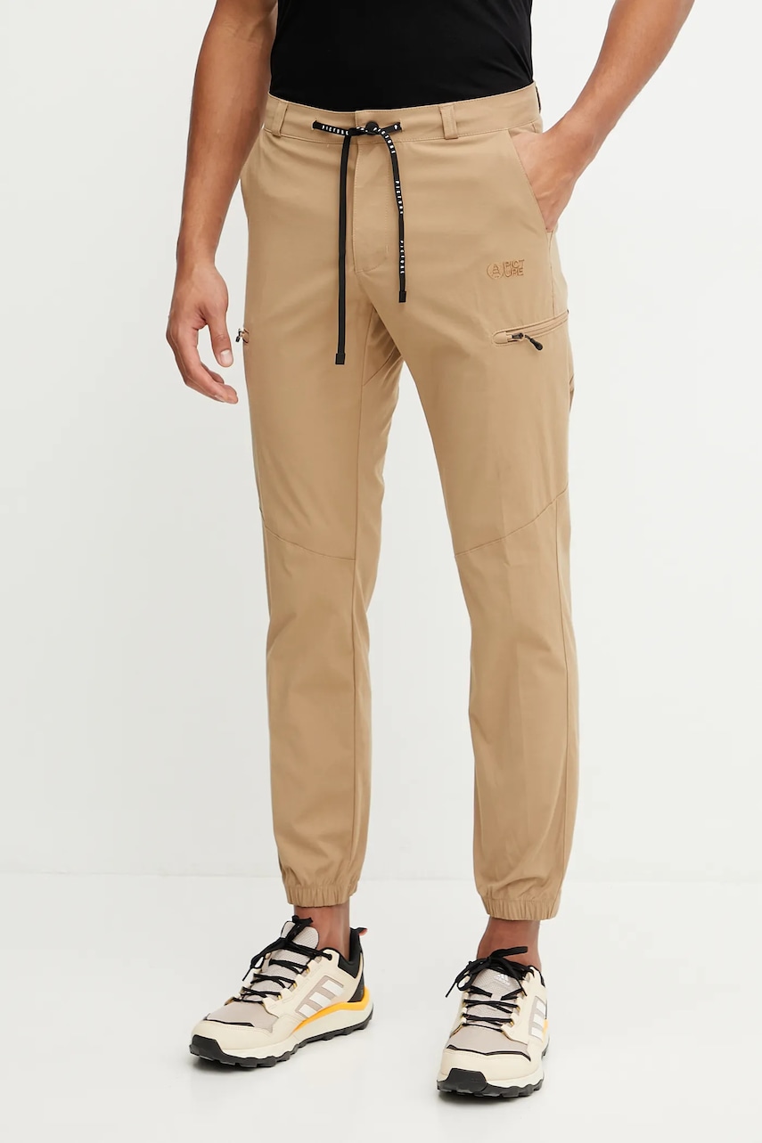 Picture pantaloni Alpho culoarea bej, MPT0180