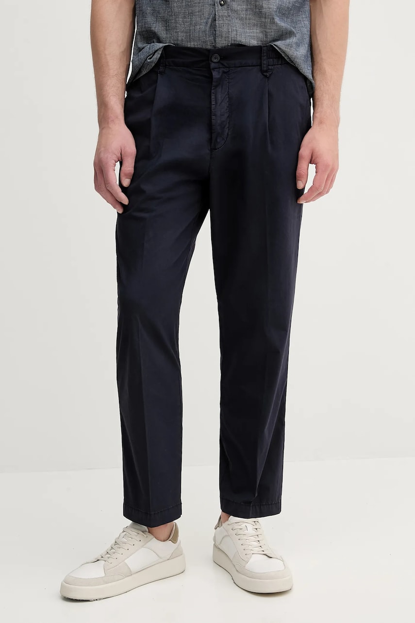 United Colors of Benetton pantaloni culoarea bleumarin, drept, 462SUF04K