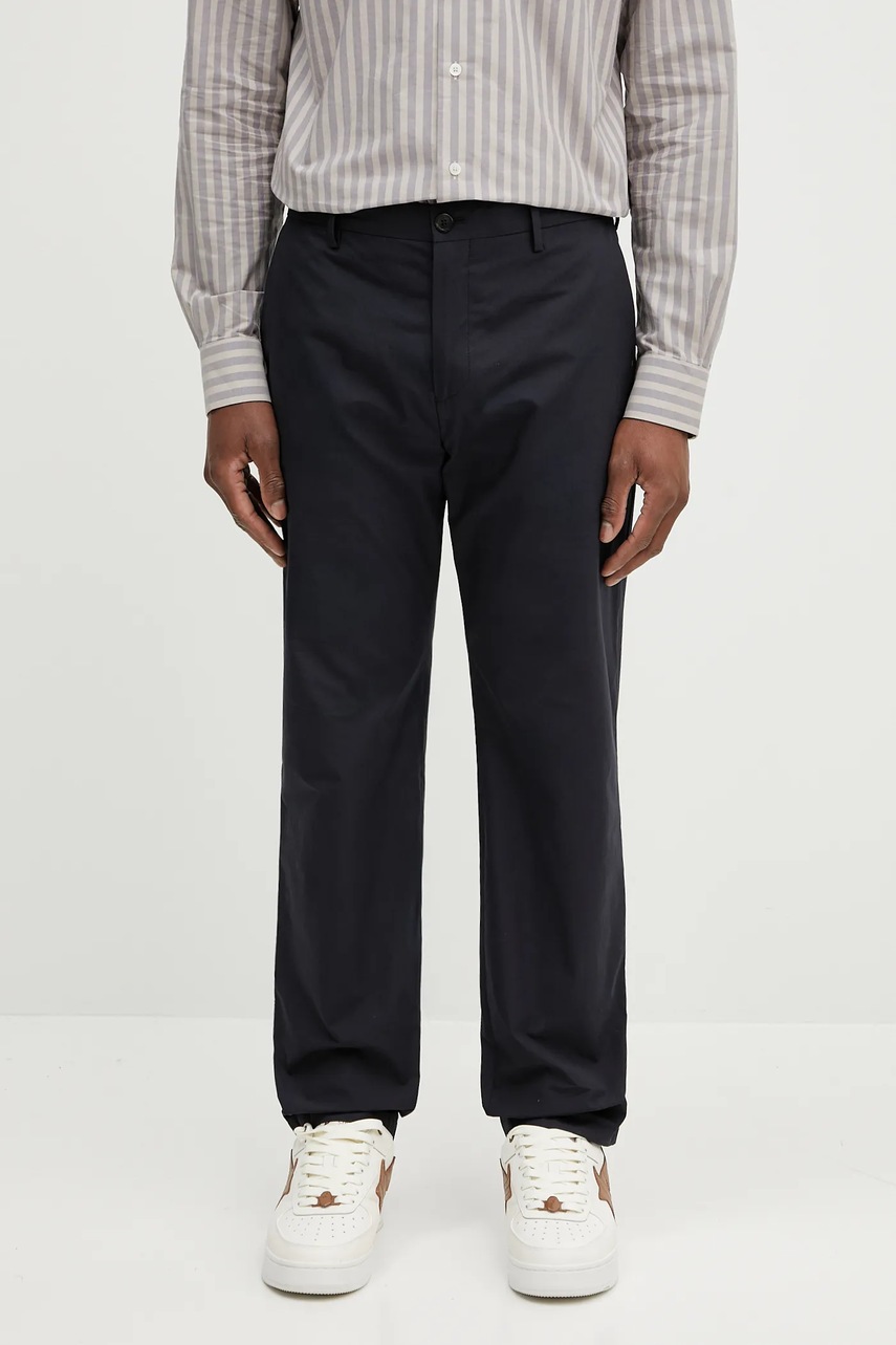 Levně Bavlněné kalhoty Paul Smith pánské, tmavomodrá barva, M1R-055Z-P02630