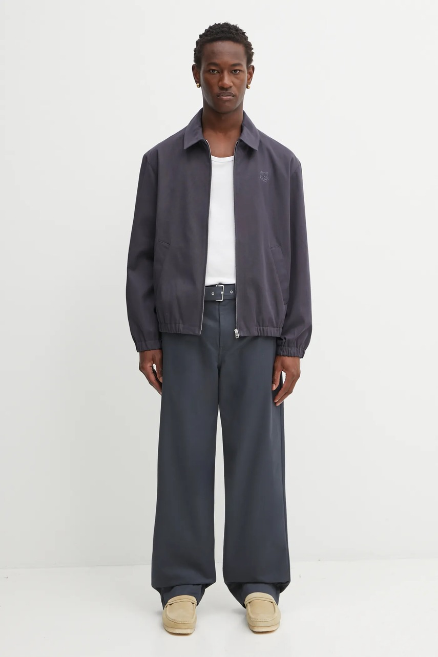 Maison Kitsuné spodnie bawełniane Belted (zdjęcie 5)