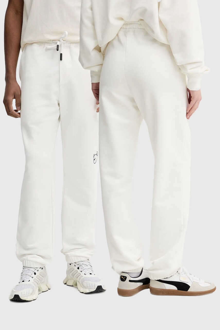 Inbetweeners pantaloni de trening din bumbac culoarea bej, drept, medium waist, S5TWUAFP026 Inbetweeners pantaloni de trening din bumbac culoarea bej, drept, medium waist, S5TWUAFP026