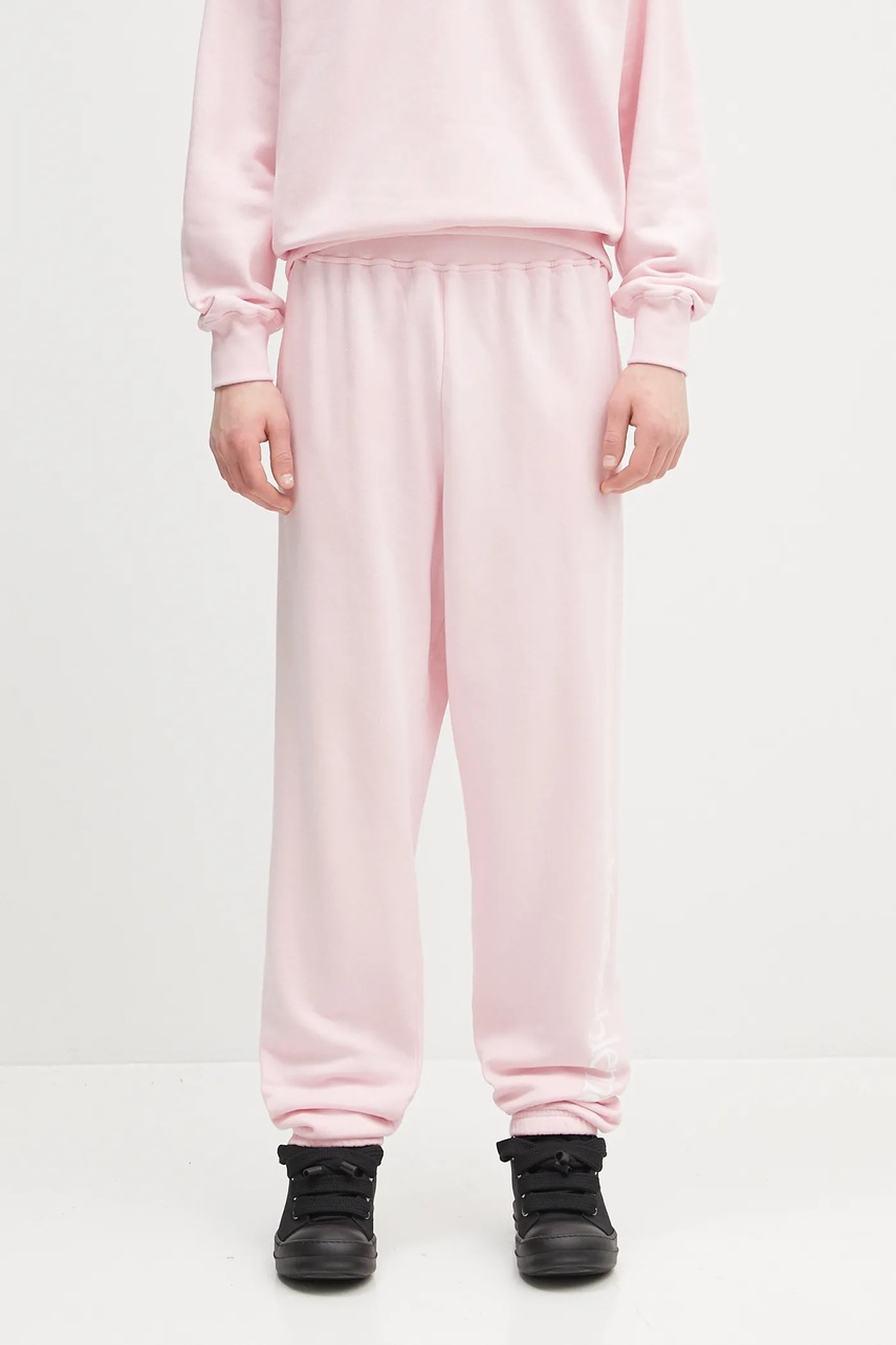 Bavlněné tepláky No Problemo No Problemo Sweatpant růžová barva, NP3000203