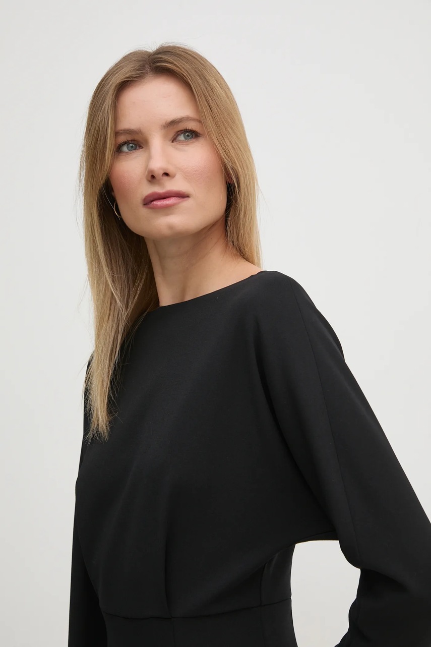 Сукня Calvin Klein колір чорний midi розкльошена K20K207893 