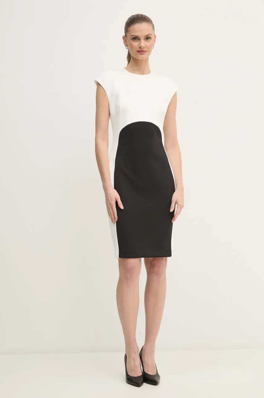 Платье Calvin Klein цвет белый mini облегающее K20K207899 Платье Calvin Klein цвет белый mini облегающее K20K207899