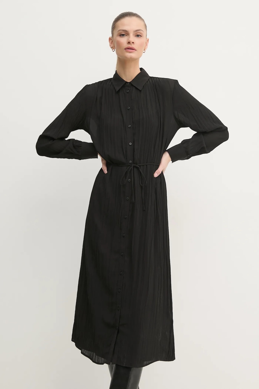 Levně Šaty Calvin Klein černá barva, midi, K20K208088