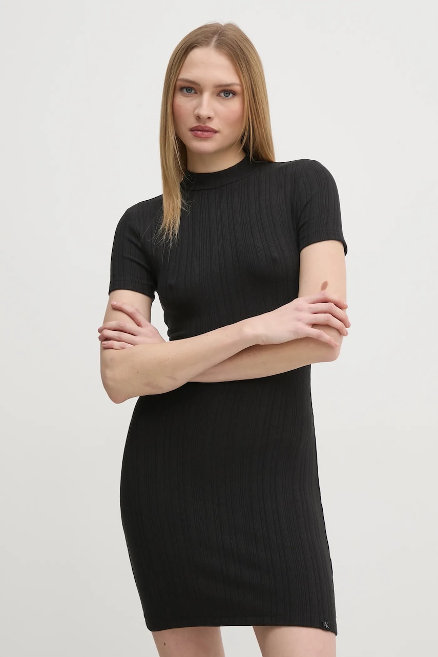 Levně Šaty Calvin Klein Jeans černá barva, mini, J20J224832