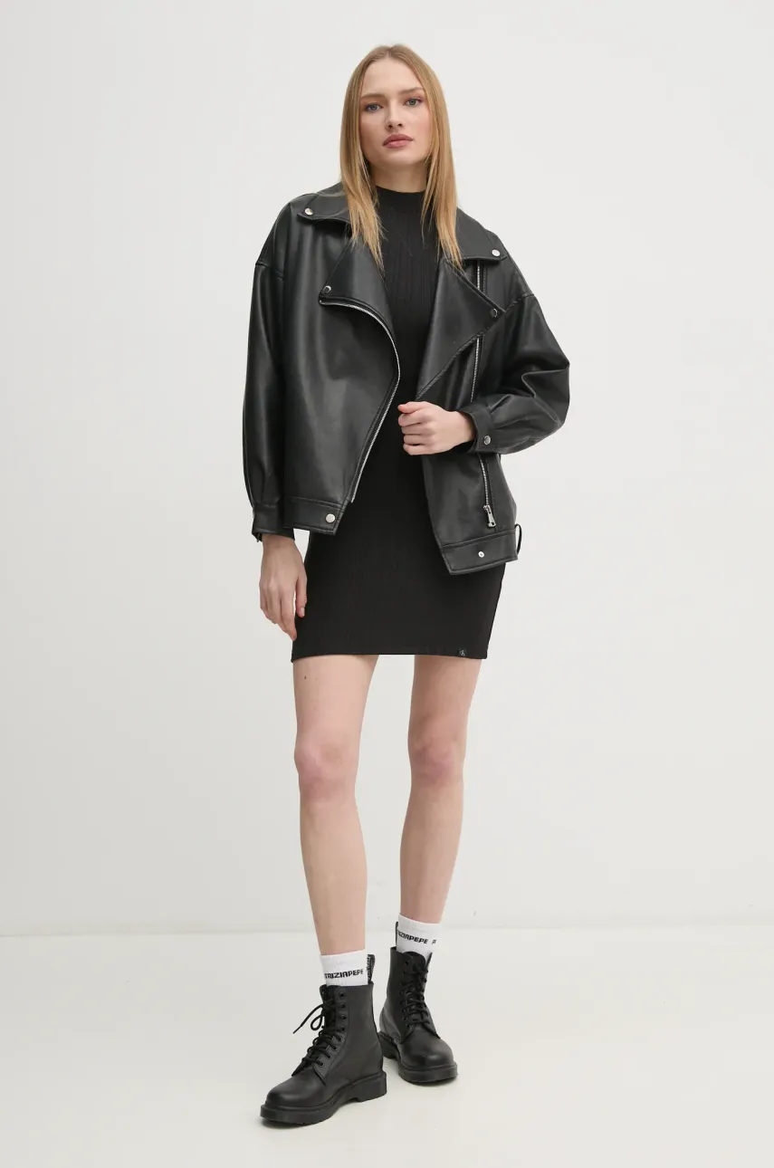 Платье Calvin Klein Jeans цвет чёрный mini облегающее J20J224832 Платье Calvin Klein Jeans цвет чёрный mini облегающее J20J224832