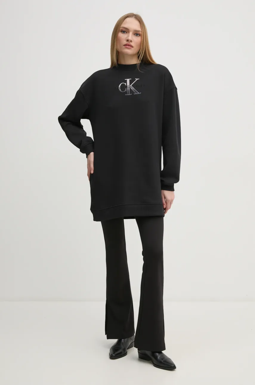 Платье Calvin Klein Jeans цвет чёрный mini oversize J20J224834 Платье Calvin Klein Jeans цвет чёрный mini oversize J20J224834