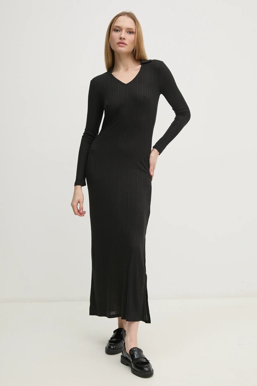 Levně Šaty Calvin Klein Jeans černá barva, maxi, J20J224837