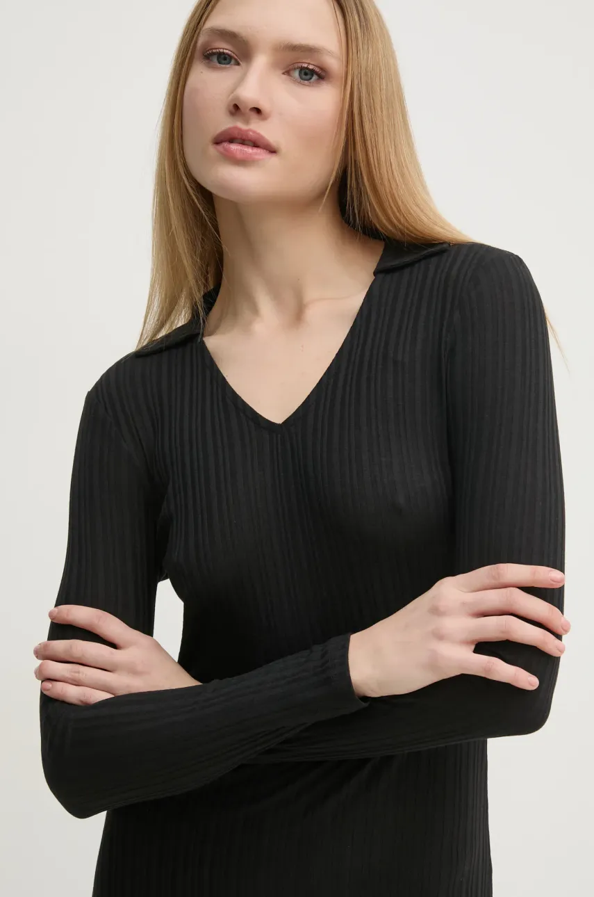 Платье Calvin Klein Jeans цвет чёрный maxi облегающее J20J224837 Платье Calvin Klein Jeans цвет чёрный maxi облегающее J20J224837