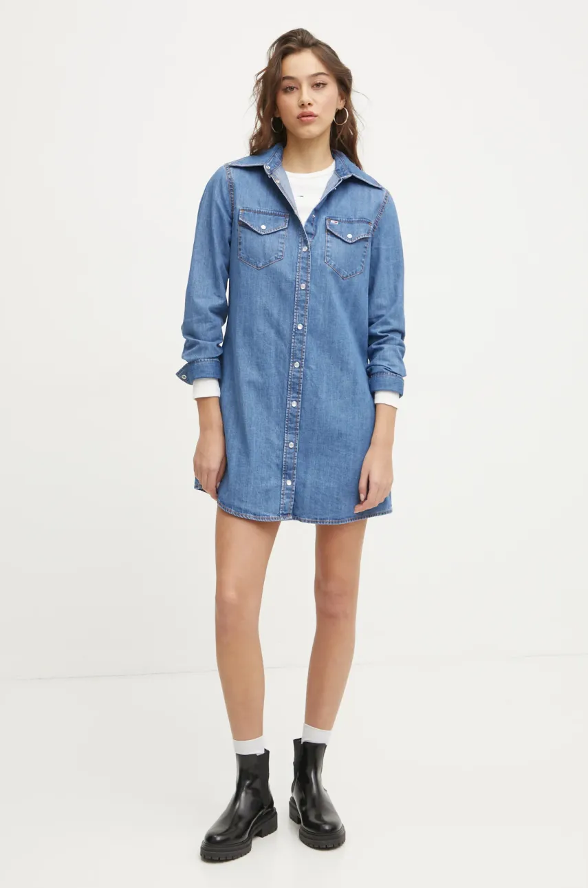 Джинсова сукня Tommy Jeans mini пряма DW0DW19853