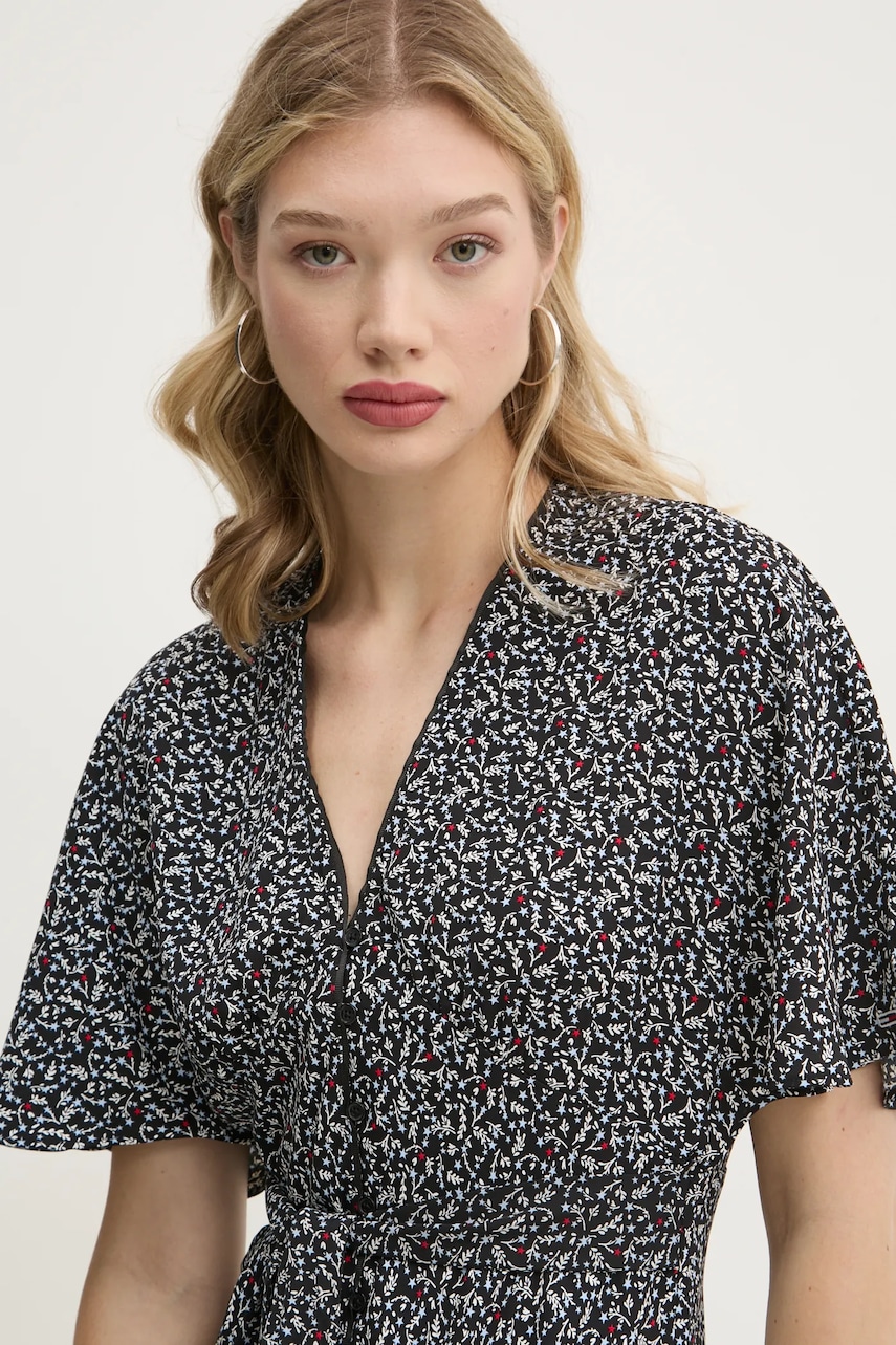 Сукня Tommy Jeans колір чорний mini облягаюча DW0DW20187