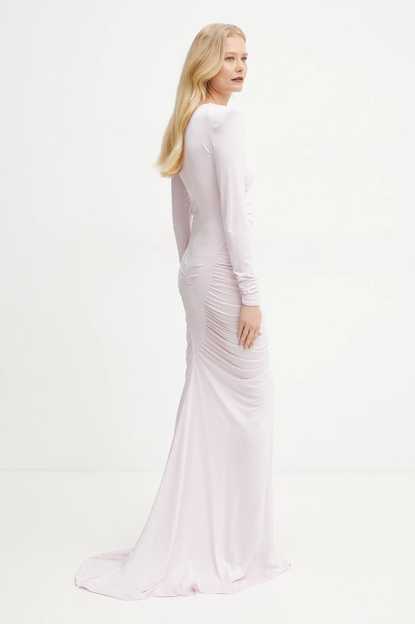 Сукня Elisabetta Franchi колір рожевий midi облягаюча ABR3251E2
