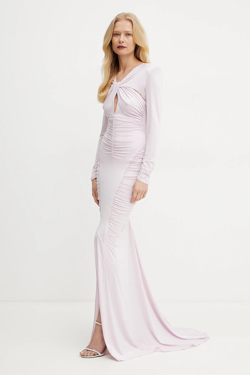 Сукня Elisabetta Franchi колір рожевий midi облягаюча ABR3251E2