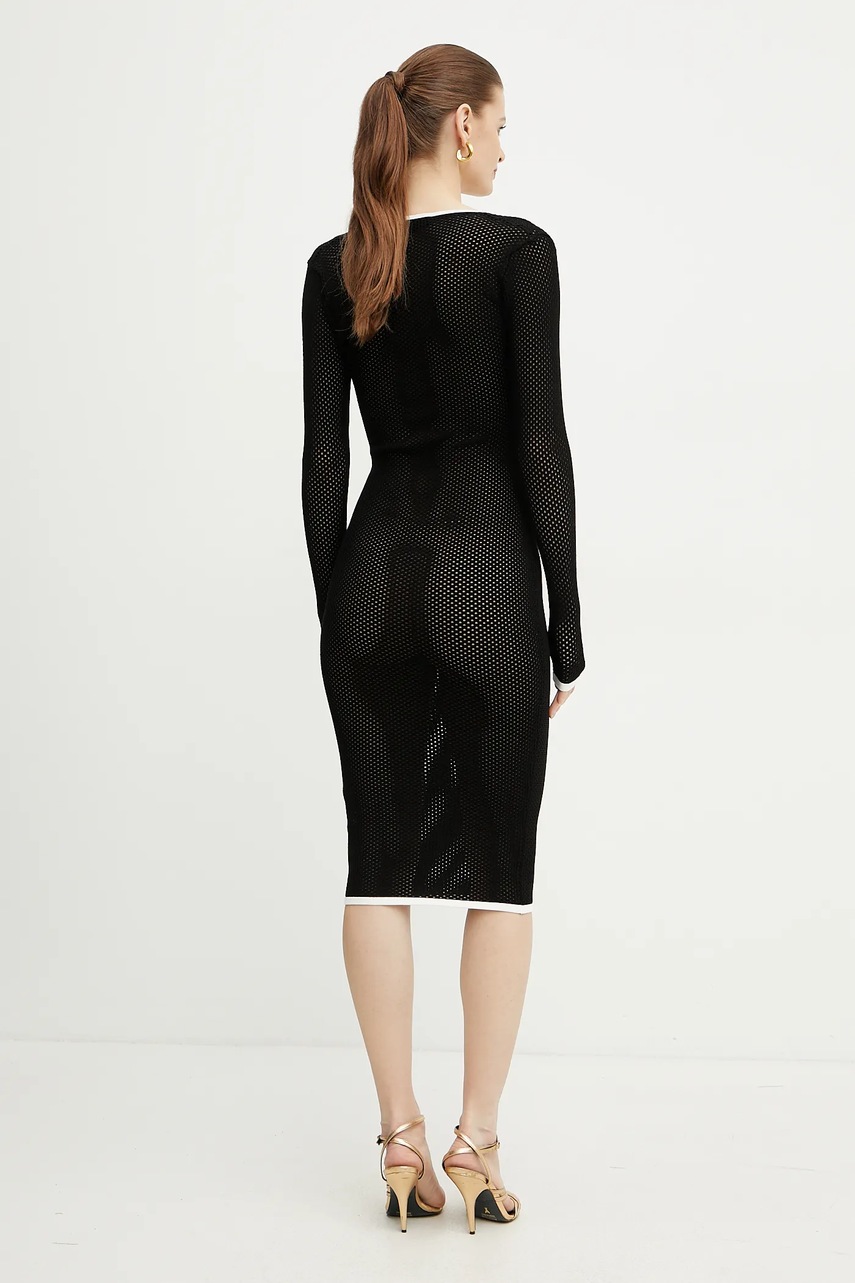 Φόρεμα Elisabetta Franchi χρώμα: μαύρο, AM56T51E2 φωτογραφία