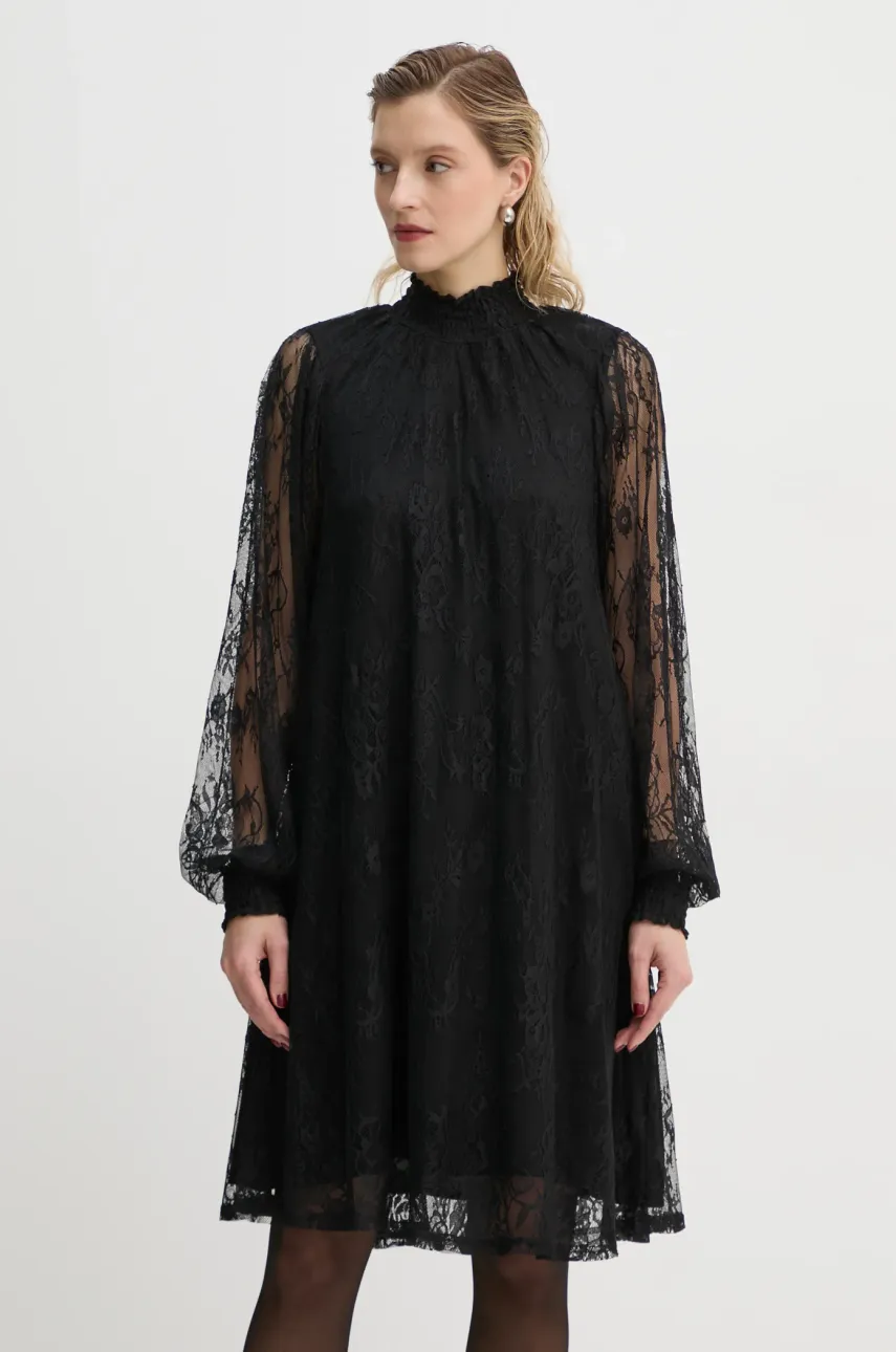Bruuns Bazaar rochie culoarea negru, mini, evazată, BBW4210