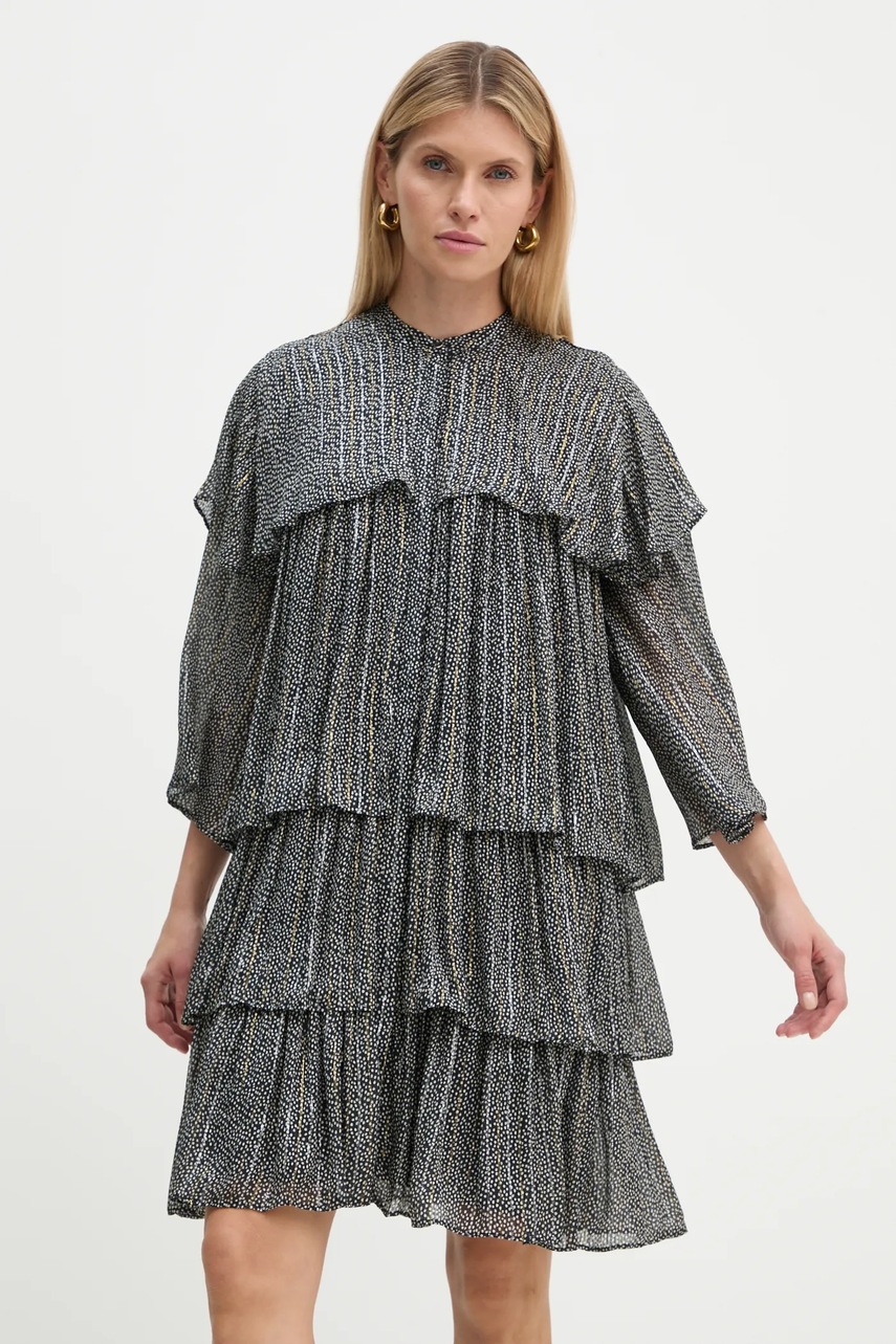 Bruuns Bazaar rochie culoarea negru, mini, evazată, BBW4293