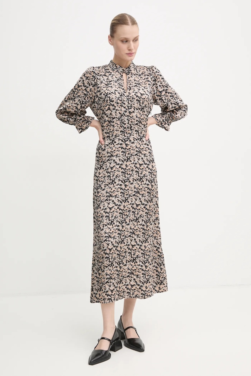 Bruuns Bazaar rochie culoarea negru, maxi, dreaptă, BBW4310