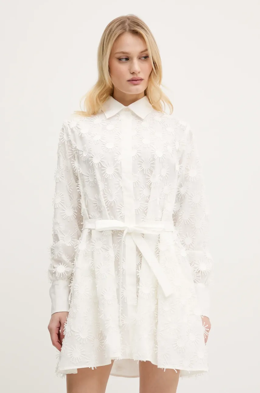 MSGM rochie culoarea alb, mini, evazată, 3841MDA39.257121