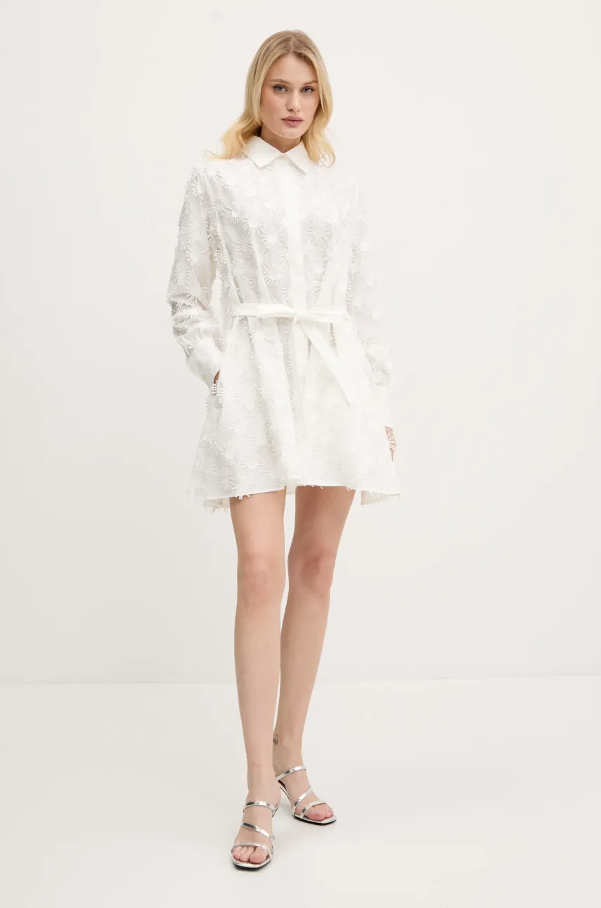 Платье MSGM цвет белый mini расклешённое 3841MDA39.257121 Платье MSGM цвет белый mini расклешённое 3841MDA39.257121