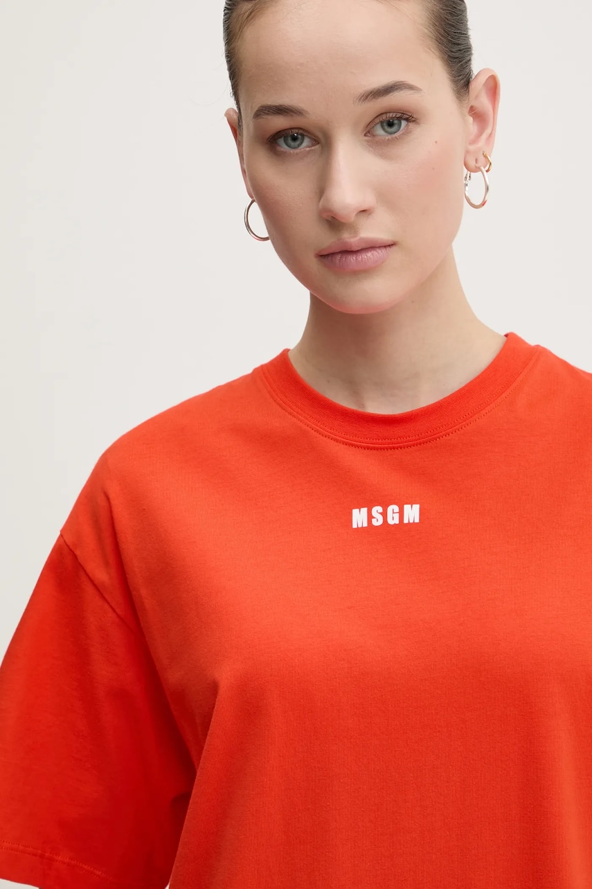 Сукня MSGM колір червоний maxi пряма 3841MDA83.257002