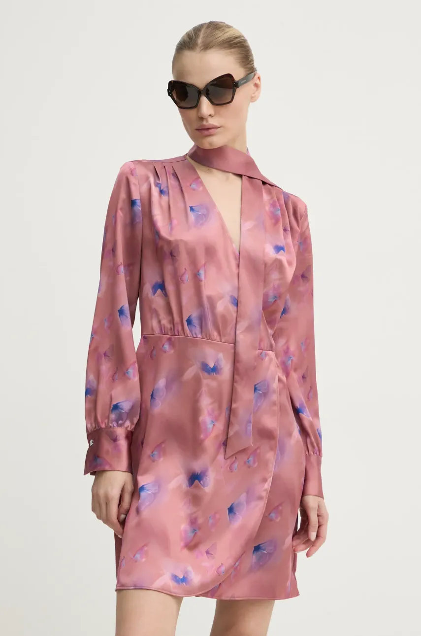 HUGO rochie culoarea portocaliu, mini, evazată, 50530149