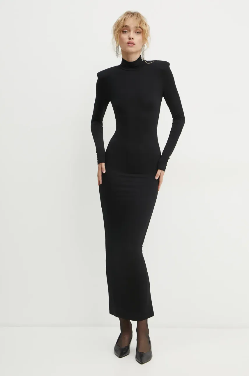 La Mania rochie AMY culoarea negru, maxi, mulată, LM.AMY