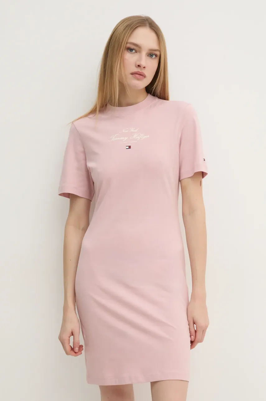 Βαμβακερό φόρεμα Tommy Hilfiger