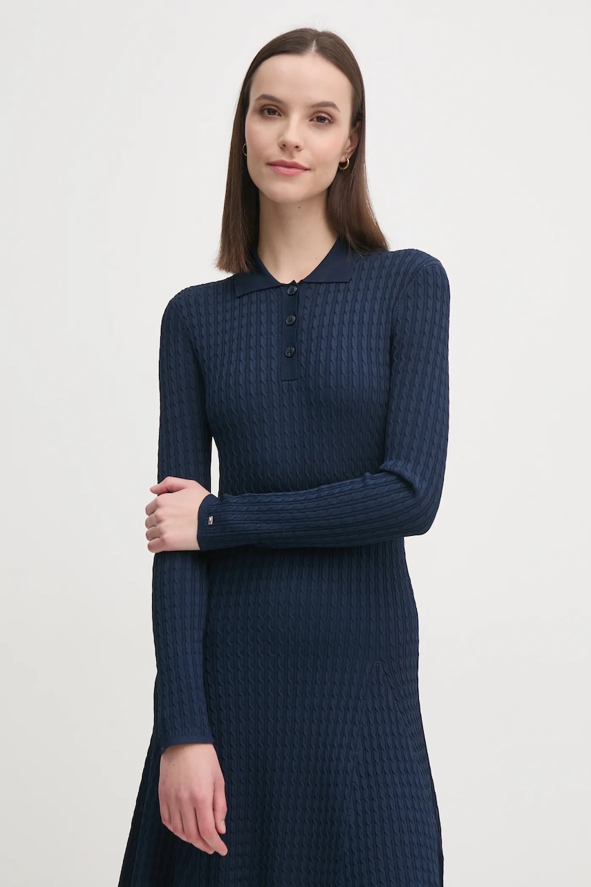 Сукня Tommy Hilfiger колір синій mini розкльошена WW0WW44977