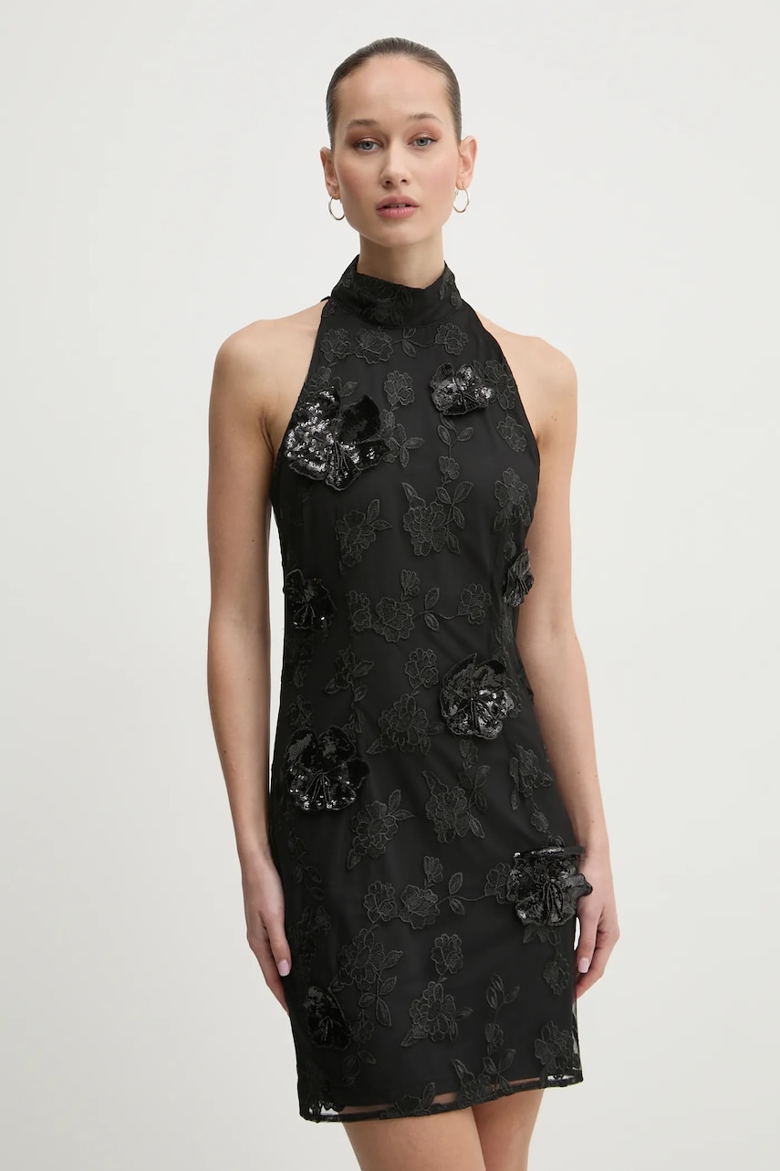 Rotate rochie culoarea negru, mini, mulata, 113584100 Rotate rochie culoarea negru, mini, mulata, 113584100