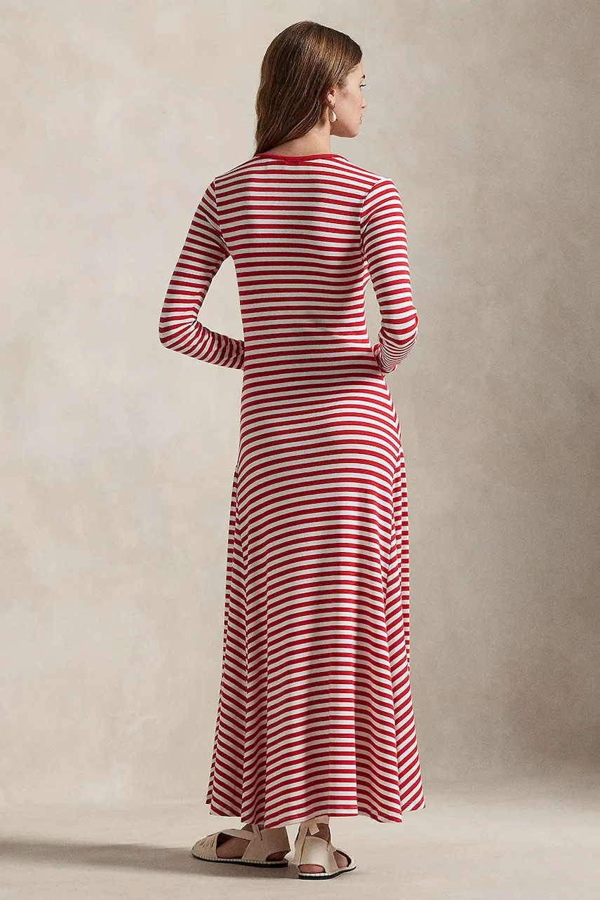 Платье Polo Ralph Lauren цвет красный maxi расклешённое 211959125 Платье Polo Ralph Lauren цвет красный maxi расклешённое 211959125