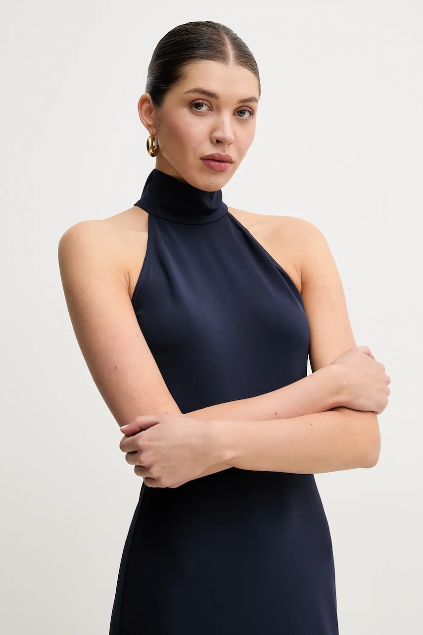 Сукня Polo Ralph Lauren колір синій maxi облягаюча 211960017