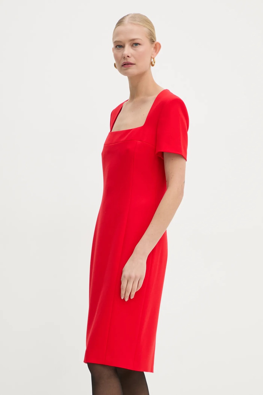 Платье BOSS цвет красный mini прямое 50535199 Платье BOSS цвет красный mini прямое 50535199