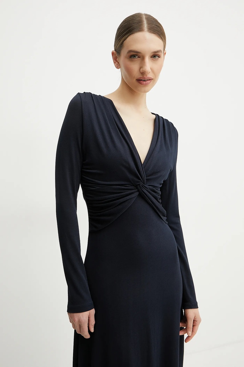 Платье BOSS цвет синий midi расклешённое 50532019 Платье BOSS цвет синий midi расклешённое 50532019