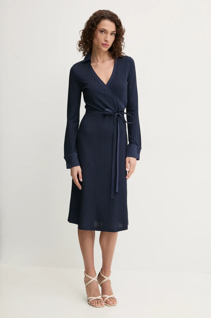 BOSS rochie culoarea bleumarin, mini, evazată, 50532044