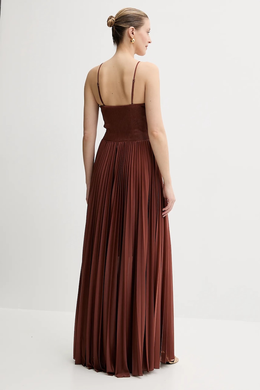 Сукня Pinko колір коричневий maxi розкльошена 104994 A2DM