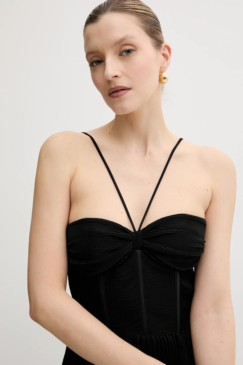 Сукня Pinko колір чорний maxi розкльошена 104994 A2DM